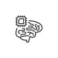 AI Programming line icon
