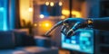 AI remote control systems adapt dynamically to user patterns, improving operational efficiency seamlessly Royalty Free Stock Photo