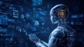 AI Robot Analyzing Data, Future of Automation