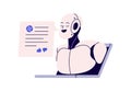 AI robot, chatbot. Digital assistant, chat bot providing automated response. Artificial intelligence supporting with