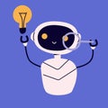 Ai robot for flat illustration. Artificial intelligence in life