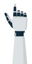 AI robot hand pointing up