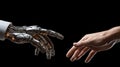 AI, Robot hand shake business of futuristic. Science and technology Artificia.