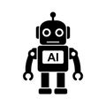 AI Robot Icon - Artificial Intelligence Concept Royalty Free Stock Photo