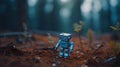 AI robot planting a tree, ecology, technology, humanoid, go green, Generative AI