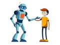 Ai robot replacing a human job