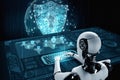 AI robot using cyber security to protect information privacy