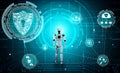 AI robot using cyber security to protect information privacy