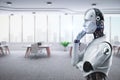 Ai robot work in smart office