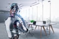 Ai robot work in smart office
