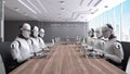 Ai robot work in smart office