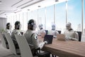 Ai robot work in smart office