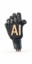 AI robotic hand white isolate background Royalty Free Stock Photo