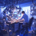 AI Robotics Lab: Futuristic Tech Hub