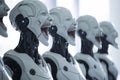 ai robots giggling and laughing,superiority over people