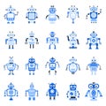 Ai Technology Robots Flat Icons Pack