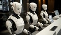 AI Robots at Work Royalty Free Stock Photo