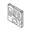 ai routing autonomous delivery isometric icon vector illustration