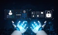 AI Security System for User Authentication and Access Control Motif Royalty Free Stock Photo