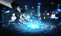 AI Security System for User Authentication and Access Control Motif Royalty Free Stock Photo
