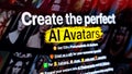 AI site helping with avatars creation