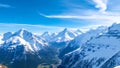 Ai Snow-Covered Mountains with Rolling Clouds Royalty Free Stock Photo