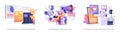 AI soft abstract concept vector illustrations.