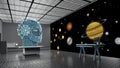 AI and Space Discovery Room Royalty Free Stock Photo
