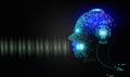 AI speaks and imitates the human voice, text-to-speech or TTS, speech synthesis applications, generative Artificial Intelligence,