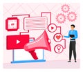 AI Streamline Content Creation. Modern Digital Marketing with AI Tools and Strategic Visualization.