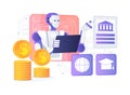 AI-Streamlined Resource Allocation abstract concept vector illustration.