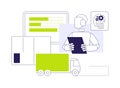 AI-Streamlined Routine Inquiries Handling abstract concept vector illustration.
