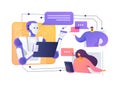 AI-Streamlined Stakeholder Engagement abstract concept vector illustration.