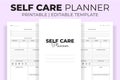 Self Care Planner KDP Interior Royalty Free Stock Photo