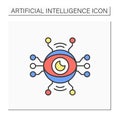 AI surveillance color icon