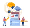 AI survey and assessment folder integrated in secure cloud network Royalty Free Stock Photo