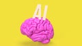 The Brain and AI text for technology concept 3d rendering