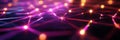 AI Systems in PeertoPeer Synchronization Glowing Network represents data exchange decentralized systems connected networks