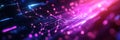 AI Systems in PeertoPeer Synchronization Glowing Network represents the interconnectedness and data flow within a network with