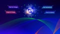Ai tech, Artificial Intelligence to generate content, Text to image, speech, smart AI, using command prompt for generates Royalty Free Stock Photo