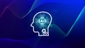 Ai tech, virtual graphic Global Internet connect with AI, Artificial Intelligence, using command prompt for generates something,
