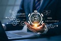AI technology Business people who use AI technology, such as using it to create images, chatbots,