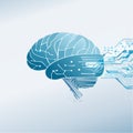 AI Technology Digital Brain Data Stream Royalty Free Stock Photo