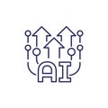 AI technology evolution line icon