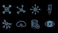 AI and Technology Icons Set Royalty Free Stock Photo