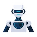 AI technology robot front view icon