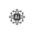 AI technology vector icon Royalty Free Stock Photo