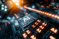 AI Text on Digital Circuit Board, Futuristic Technology, Modern Computing, Advanced Electronics, High Tech Innovation