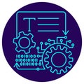 AI text processing vector icon Royalty Free Stock Photo