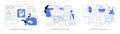 AI tools in Architecture and Design abstract concept vector illustrations.